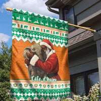 Ivory Coast Christmas Garden Flag Black Santa With Forest Elephant - Wonder Print Shop