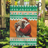 Ivory Coast Christmas Garden Flag Black Santa With Forest Elephant - Wonder Print Shop