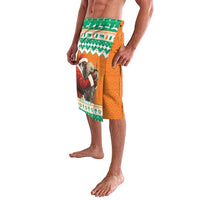 Ivory Coast Christmas Lavalava Black Santa With Forest Elephant - Wonder Print Shop