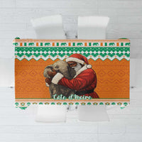 Ivory Coast Christmas Tablecloth Black Santa With Forest Elephant - Wonder Print Shop