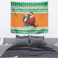 Ivory Coast Christmas Tapestry Black Santa With Forest Elephant - Wonder Print Shop