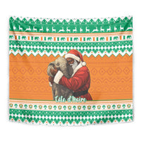 Ivory Coast Christmas Tapestry Black Santa With Forest Elephant - Wonder Print Shop
