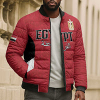 Custom Egypt Football Bomber Puffer Jacket Pharaohs Road To The World 2026 - Wonder Print Shop