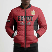 Custom Egypt Football Bomber Puffer Jacket Pharaohs Road To The World 2026 - Wonder Print Shop