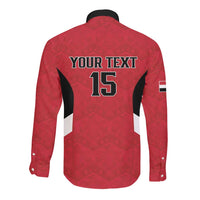 Custom Egypt Football Long Sleeve Button Shirt Pharaohs Road To The World 2026 - Wonder Print Shop