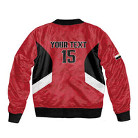 Custom Egypt Football Sleeve Zip Bomber Jacket Pharaohs Road To The World 2026 - Wonder Print Shop