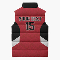 Custom Egypt Football Sleeveless Puffer Jacket Pharaohs Road To The World 2026 - Wonder Print Shop