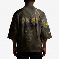 Custom Gabon Football Kimono Black Panther Thunder - Wonder Print Shop
