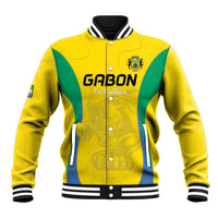 Custom Gabon Football Baseball Jacket Go Champions Les Pantheres - Wonder Print Shop