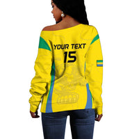 Custom Gabon Football Off Shoulder Sweater Go Champions Les Pantheres - Wonder Print Shop
