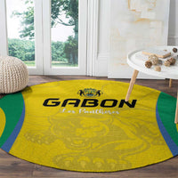 Gabon Football Round Carpet Go Champions Les Pantheres - Wonder Print Shop