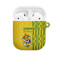 Zimbabwe Football AirPods Case Come On Warriors - Kente Pattern - Wonder Print Shop