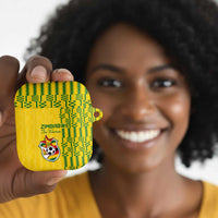 Zimbabwe Football AirPods Case Come On Warriors - Kente Pattern - Wonder Print Shop
