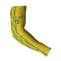 Custom Zimbabwe Football Arm Sleeves Come On Warriors - Kente Pattern - Wonder Print Shop