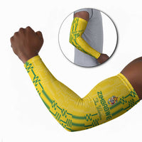 Custom Zimbabwe Football Arm Sleeves Come On Warriors - Kente Pattern - Wonder Print Shop