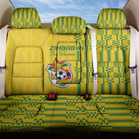 Zimbabwe Football Back Car Seat Cover Come On Warriors - Kente Pattern - Wonder Print Shop