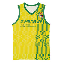 Custom Zimbabwe Football Basketball Jersey Come On Warriors - Kente Pattern - Wonder Print Shop