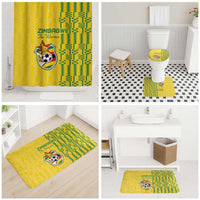 Zimbabwe Football Bathroom Set Come On Warriors - Kente Pattern LT15