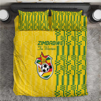 Zimbabwe Football Bedding Set Come On Warriors - Kente Pattern - Wonder Print Shop