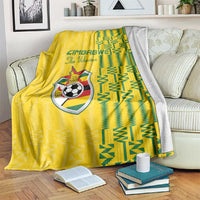 Zimbabwe Football Blanket Come On Warriors - Kente Pattern - Wonder Print Shop