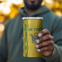 Custom Zimbabwe Football 4 in 1 Can Cooler Tumbler Come On Warriors - Kente Pattern - Wonder Print Shop