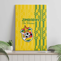 Zimbabwe Football Canvas Wall Art Come On Warriors - Kente Pattern - Wonder Print Shop