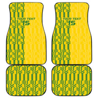 Custom Zimbabwe Football Car Mats Come On Warriors - Kente Pattern - Wonder Print Shop