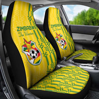 Zimbabwe Football Car Seat Cover Come On Warriors - Kente Pattern - Wonder Print Shop