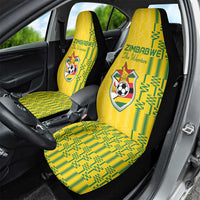 Zimbabwe Football Car Seat Cover Come On Warriors - Kente Pattern - Wonder Print Shop