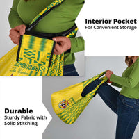 Zimbabwe Football Grocery Bag Come On Warriors - Kente Pattern - Wonder Print Shop