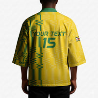 Custom Zimbabwe Football Kimono Come On Warriors - Kente Pattern - Wonder Print Shop
