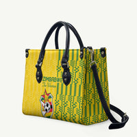 Zimbabwe Football Leather Bag Come On Warriors - Kente Pattern - Wonder Print Shop