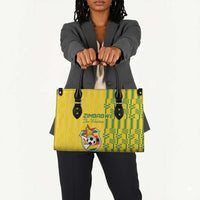 Zimbabwe Football Leather Bag Come On Warriors - Kente Pattern - Wonder Print Shop