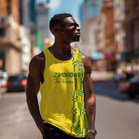 Custom Zimbabwe Football Men Tank Top Come On Warriors - Kente Pattern - Wonder Print Shop
