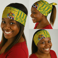 Zimbabwe Football Neck Gaiter Come On Warriors - Kente Pattern - Wonder Print Shop