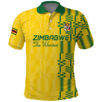 Custom Zimbabwe Football Polo Shirt Come On Warriors - Kente Pattern - Wonder Print Shop