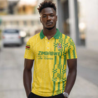 Custom Zimbabwe Football Polo Shirt Come On Warriors - Kente Pattern - Wonder Print Shop