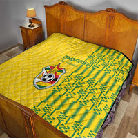 Zimbabwe Football Quilt Come On Warriors - Kente Pattern - Wonder Print Shop