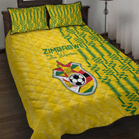 Zimbabwe Football Quilt Bed Set Come On Warriors - Kente Pattern - Wonder Print Shop