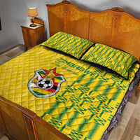 Zimbabwe Football Quilt Bed Set Come On Warriors - Kente Pattern - Wonder Print Shop