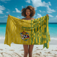 Zimbabwe Football Sarong Come On Warriors - Kente Pattern - Wonder Print Shop