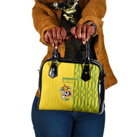 Zimbabwe Football Shoulder Handbag Come On Warriors - Kente Pattern - Wonder Print Shop