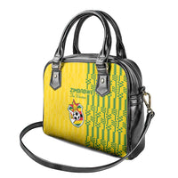 Zimbabwe Football Shoulder Handbag Come On Warriors - Kente Pattern - Wonder Print Shop