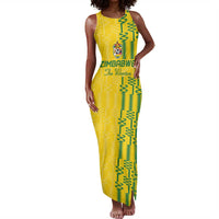 Custom Zimbabwe Football Tank Maxi Dress Come On Warriors - Kente Pattern - Wonder Print Shop