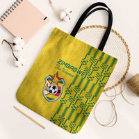Zimbabwe Football Tote Bag Come On Warriors - Kente Pattern - Wonder Print Shop