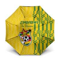 Zimbabwe Football Umbrella Come On Warriors - Kente Pattern - Wonder Print Shop