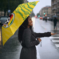 Zimbabwe Football Umbrella Come On Warriors - Kente Pattern - Wonder Print Shop