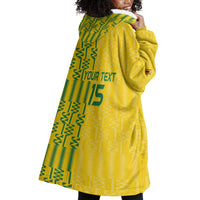 Custom Zimbabwe Football Wearable Blanket Hoodie Come On Warriors - Kente Pattern - Wonder Print Shop
