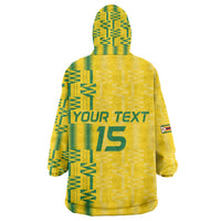 Custom Zimbabwe Football Wearable Blanket Hoodie Come On Warriors - Kente Pattern - Wonder Print Shop