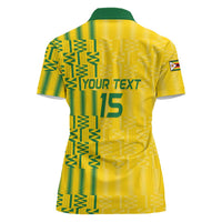 Custom Zimbabwe Football Women Polo Shirt Come On Warriors - Kente Pattern - Wonder Print Shop